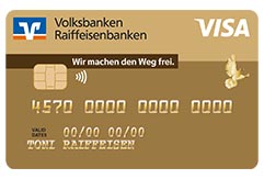 Kreditkarten Motiv "Gold" Visa Karte, Motiv "Gold"